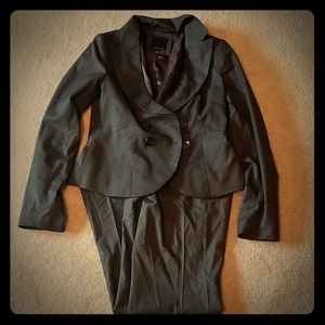Dark brown pant suit, womens